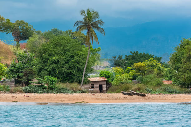 sao tome, beautiful landscape - equatorial guinea imagens e fotografias de stock