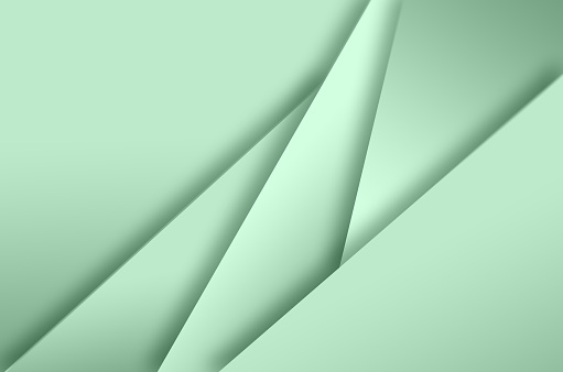 abstract background 3d minimalist futuristic green lines sheets shadows