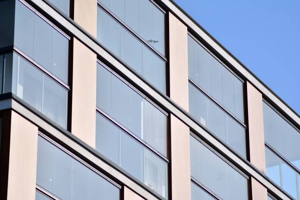 istock Modern apartment buildings on a sunny day with a blue sky. 1128536309