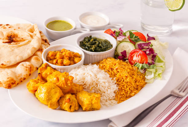istock Afghan Food Entree with Naan Bread 1128539244
