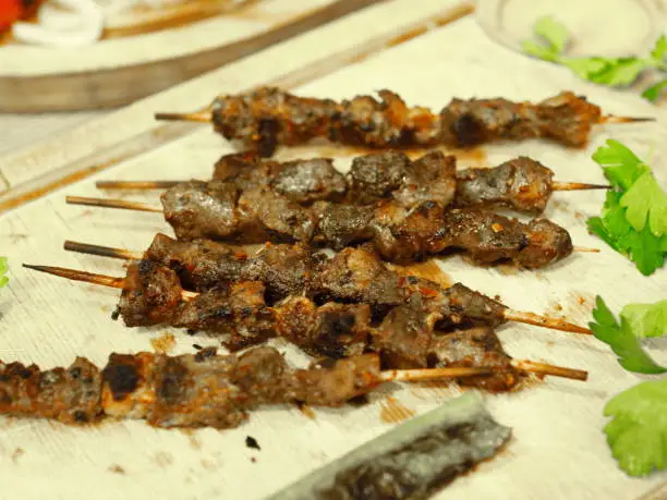 Photo of skewers liver