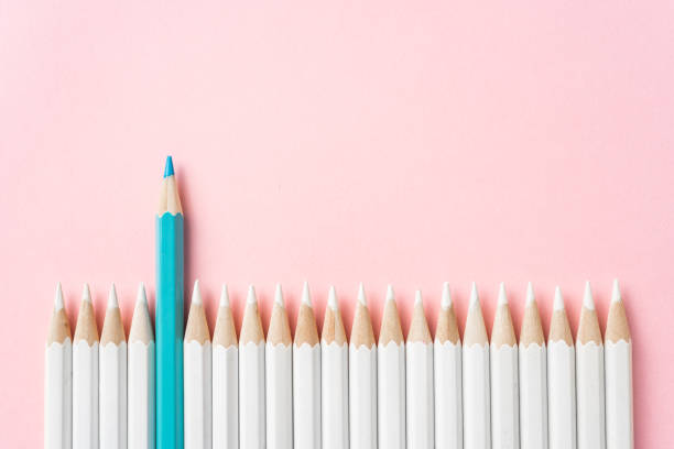 istock color pencil with leadership, teamwork concept 1128543682