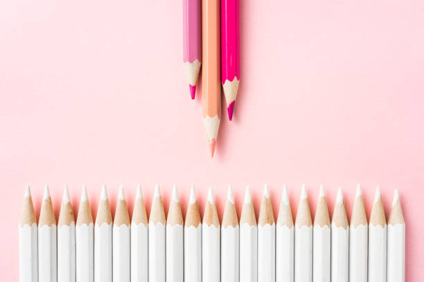istock color pencil with leadership, teamwork concept 1128546836