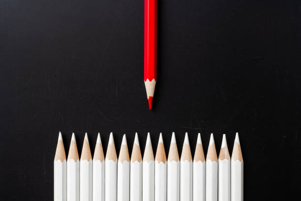 istock color pencil with leadership, teamwork concept 1128549793