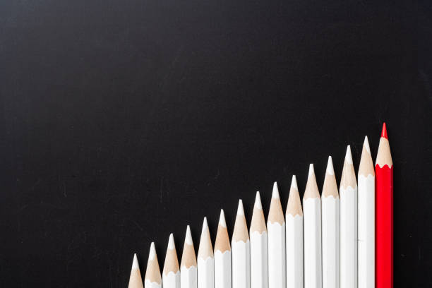 istock color pencil with leadership, teamwork concept 1128549932
