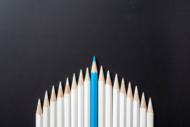 istock color pencil with leadership, teamwork concept 1128550813