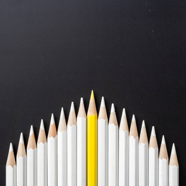 istock color pencil with leadership, teamwork concept 1128550844