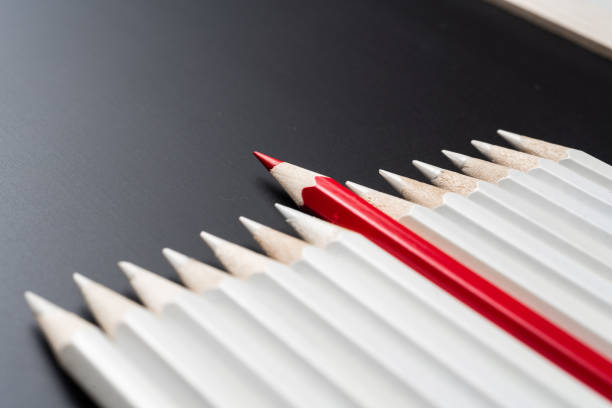istock color pencil with leadership, teamwork concept 1128550959