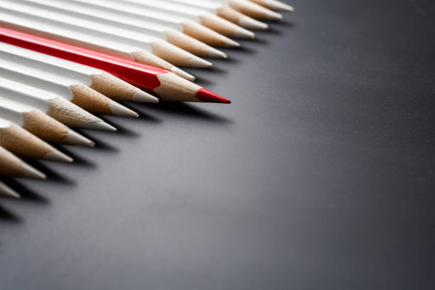 istock color pencil with leadership, teamwork concept 1128551136