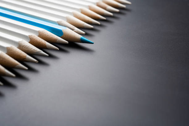 istock color pencil with leadership, teamwork concept 1128551147