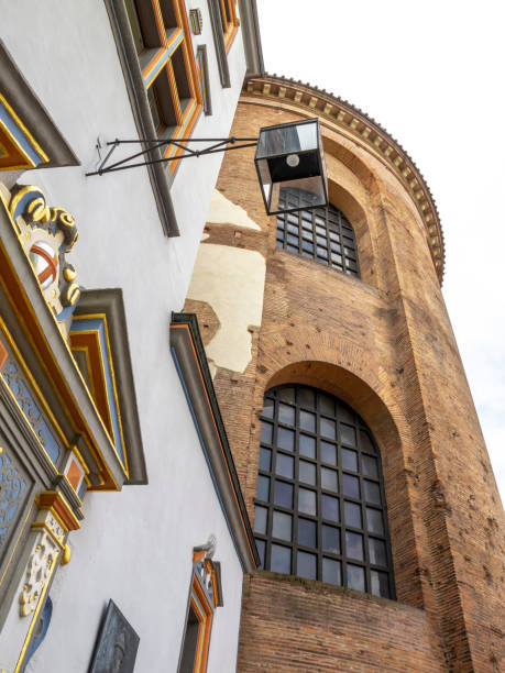 aula palatina em detalhes exteriores de trier, alemanha, - electoral palace - fotografias e filmes do acervo