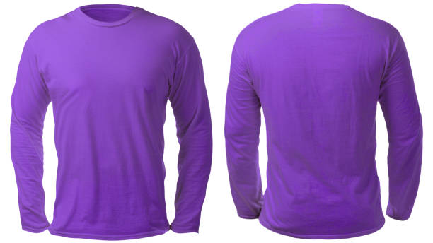 istock Purple Long Sleeved Shirt Design Template 1128564835
