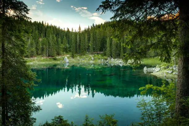 The reflections and colors of this lake nestled in the Dolomites is simply something fantastic