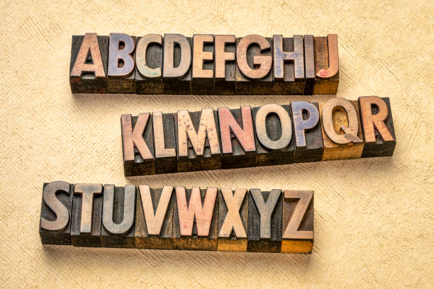 istock alphabet abstract in wood type 1128580103