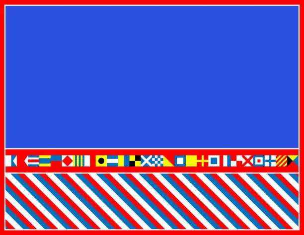 Vector illustration of EPS8 Vector Nautical Flag Border