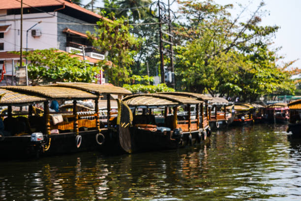 istock Shikara boat at kerala backwater 1128582358
