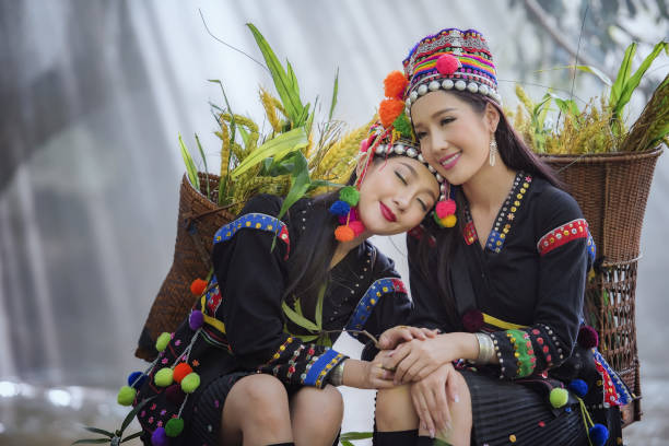 istock tribe in beautiful costume dress 1128584707