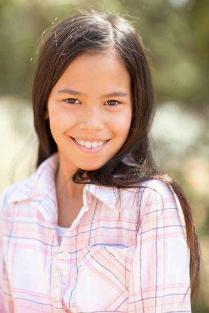 istock Young girl smiling. 1128584774