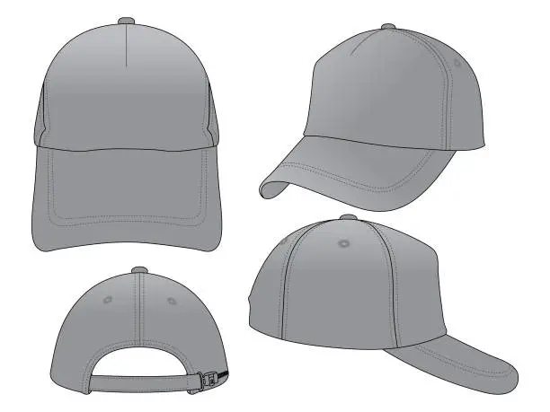 Vector illustration of Trucker Cap Vector for Template