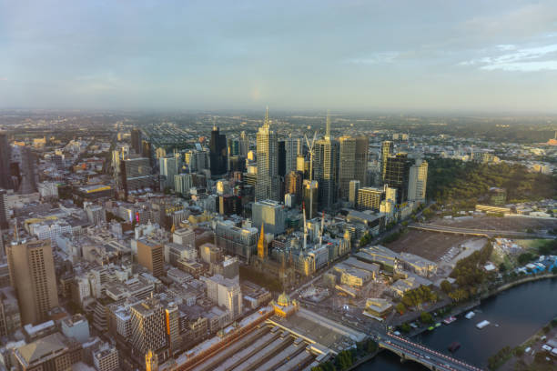 istock Amazing cityscape of Melbourne 1128602852