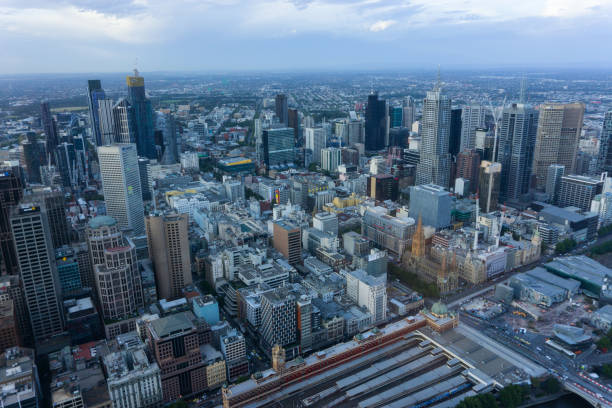 istock Amazing cityscape of Melbourne 1128607680