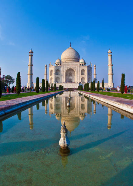 istock famous Taj Mahal in Agra 1128609026