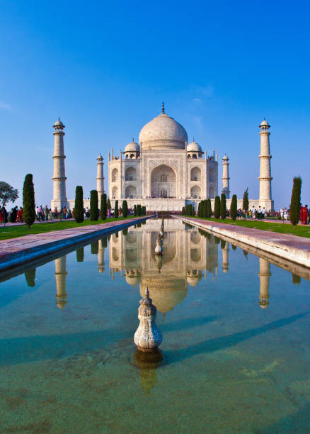 istock famous Taj Mahal in Agra 1128609044