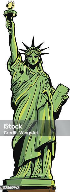 Statua Della Libertà La Figura - Immagini vettoriali stock e altre immagini di Statua della Libertà - New York - Statua della Libertà - New York, Vettoriale, Disegno