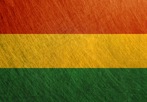istock Bolivia flag metal background. 1128614026