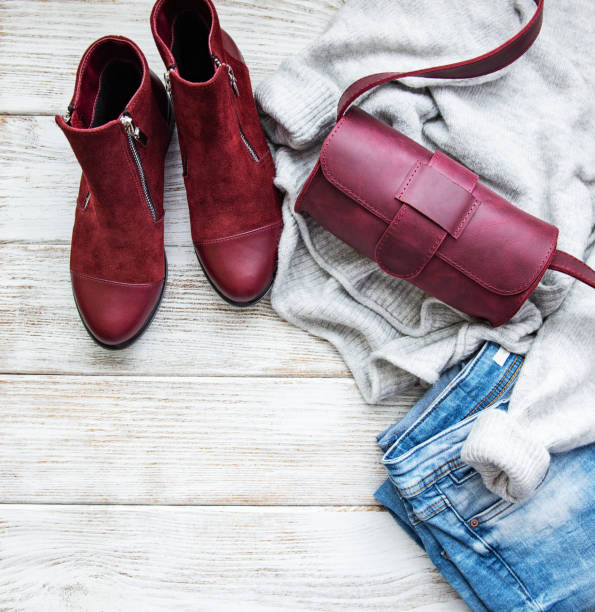 istock Womens clothing, bag , boots 1128616119