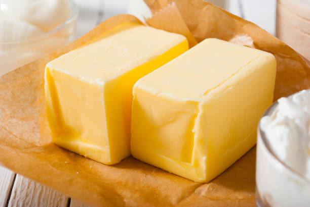 istock Dairy product white wooden table 1128618094