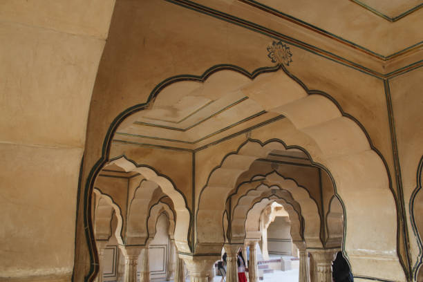 istock Arches inside the Amer Fort, Jaipur, India. 1128618192