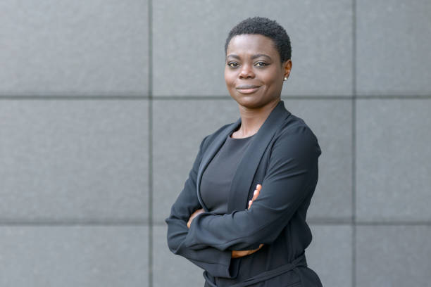 istock Confident friendly professional African woman 1128620397
