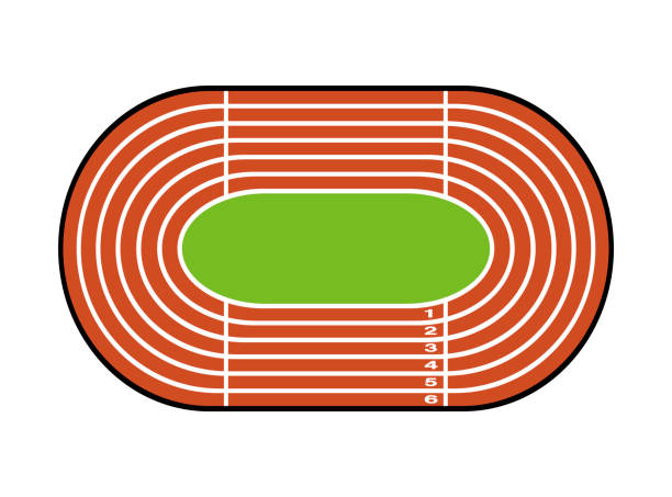 atletizm stadyumu - 400 metre illüstrasyonlar stock illustrations