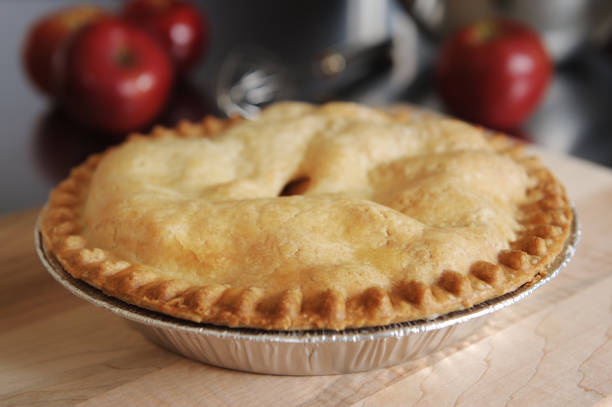 torta de maçã - apple pie baked pastry crust apple - fotografias e filmes do acervo