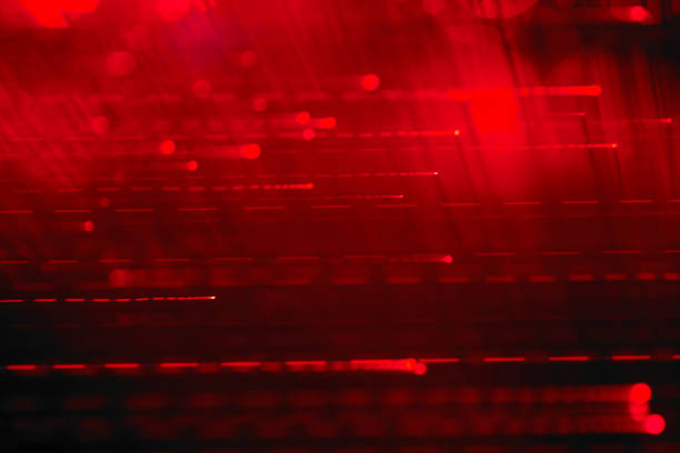 desenfoque del movimiento abstracto fondo rayas (rojo) - fiber optic communication data lighting equipment fotografías e imágenes de stock