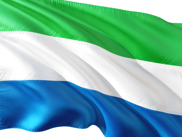 Sierra Leone Flag 스톡 사진 및 일러스트 - Istock