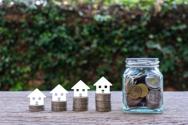 istock Home loan / Savings money for asset refinancing concept. 1128629791