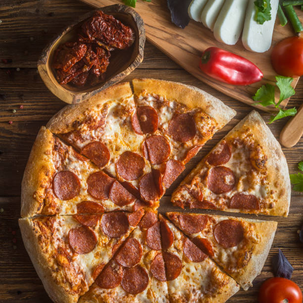 Pizza, Margharita, Pepperoni, Cheese, Slice, Chicken Meat, Dinner,