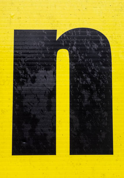 istock Written Wording in Distressed State Typography Found Letter N 1128631680