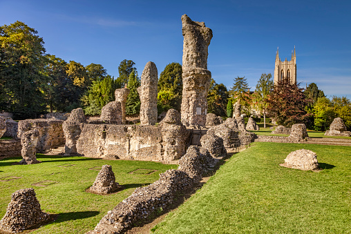 Bury St Edmunds Abbey and Cathedral, Cambridgeshire, England, UK