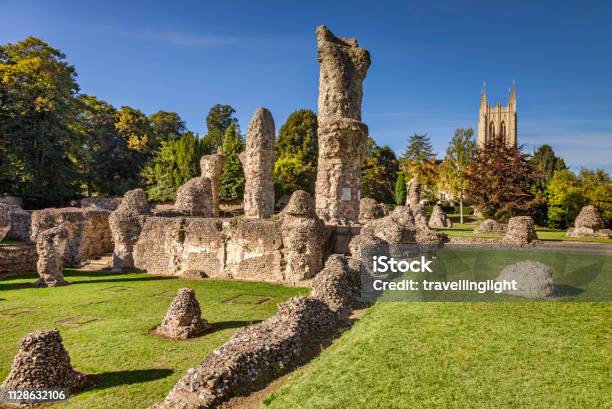 Bury St Edmunds Abbey And Cathedral Cambridgeshire England Uk Stock Photo - Download Image Now
