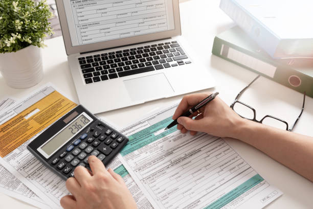 istock Accountant working with Polish tax forms 1128634309