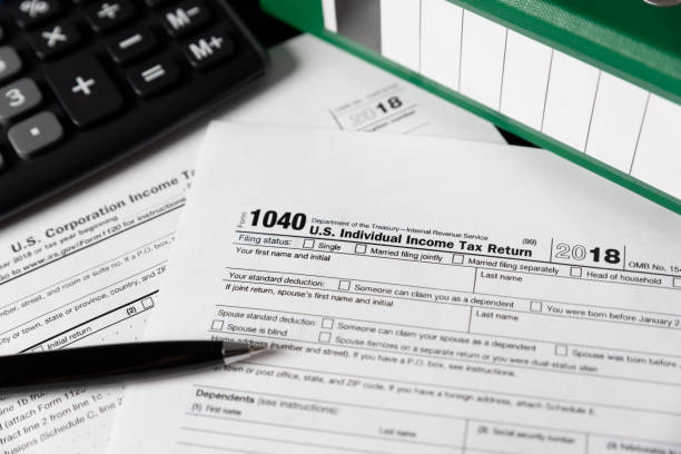 istock U.S. Individual income tax return. 1128634563