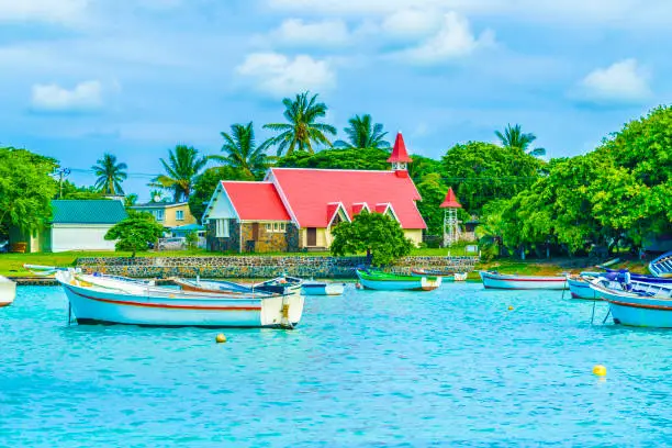 Photo of Red church at Cap Malheureux, Mauritius