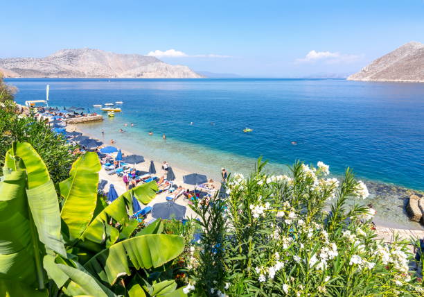 istock Nos Beach, Symi island, Greece 1128639888