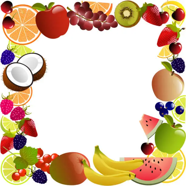 Vector illustration of Fruits and Flavor Banner