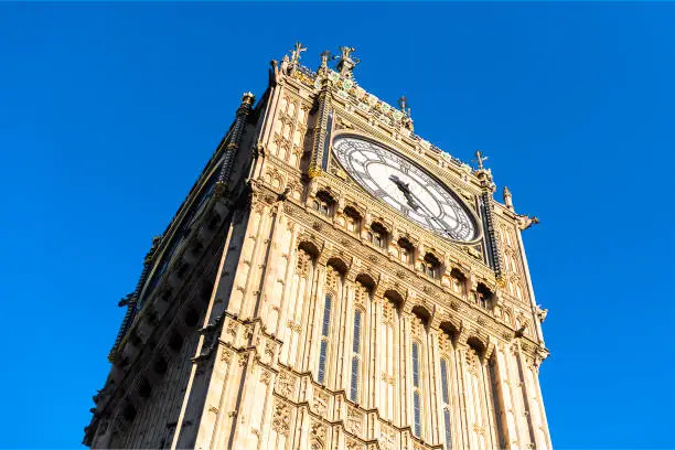 Big ben's tower and clock in London - 2017