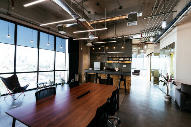 istock Modern business interior - coworking space 1128650237