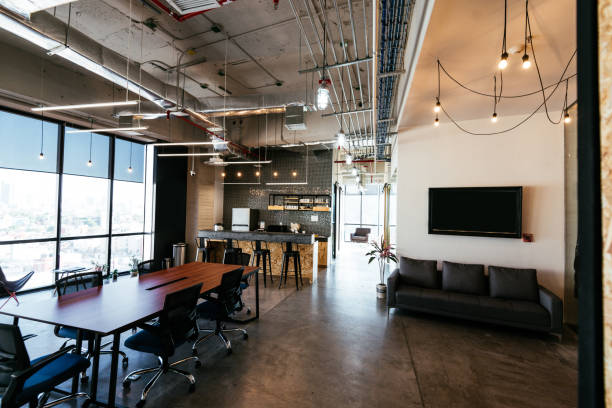istock Modern business interior - coworking space 1128650250